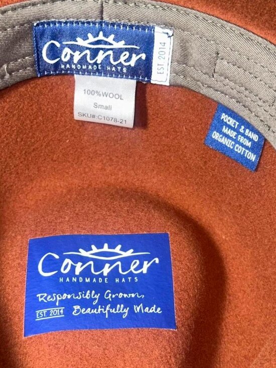 Conner Women\'s Mt. Warning Wool Boho Hat Rust Orange XL main image 5